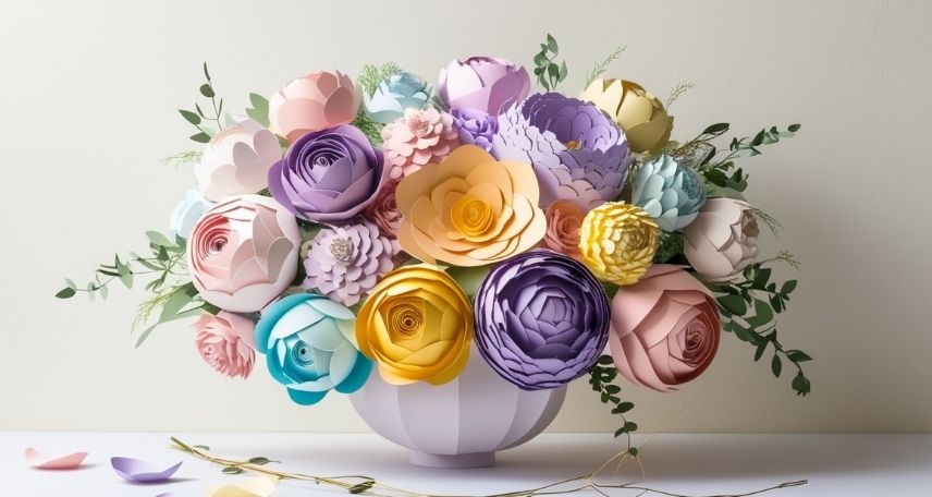 how to make paper flowers at home
