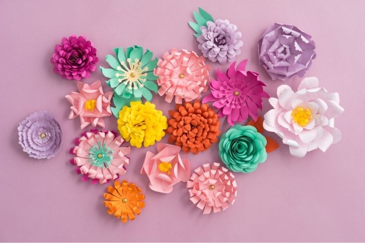 how to make paper flowers at home