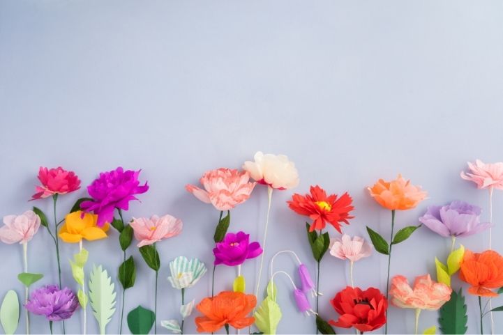 how to make paper flowers at home
